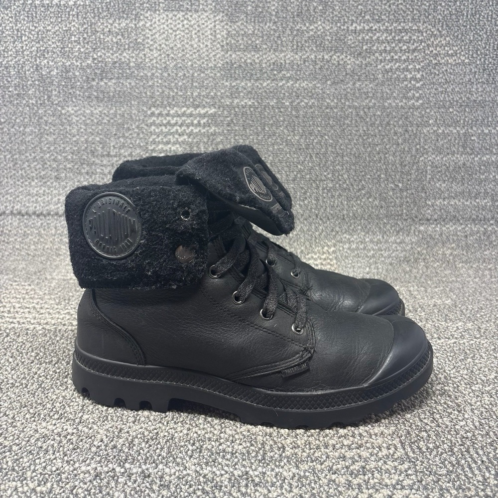 Palladium Baggy Leather WP Men's Size 7.5 Black Shearling Waterproof Boots